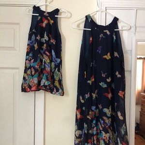 Mommy and me matching butterfly dresses